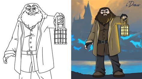 How To Draw Rubeus Hagrid Harry Potter Youtube