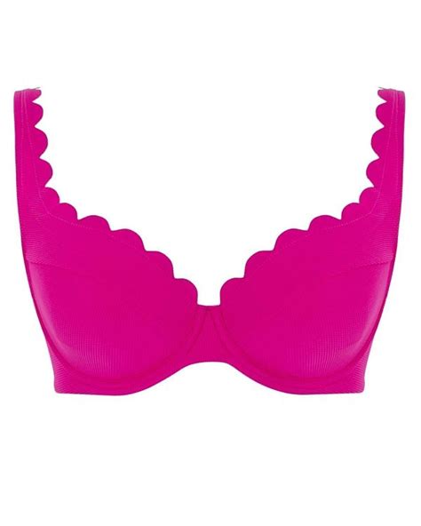 Spirit Lauren Plunge Bikini Top Magenta TKD Lingerie