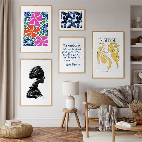 Set Of 5 Drawing Printable Home Bedroom Decor Home Wall Art Decor