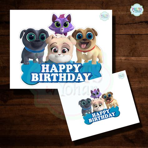 Puppy Dog Pals Cake Topper Puppy Dog Pals Centerpiece Puppy Etsy