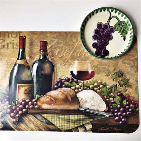 Tika By Lotus International Accents Ceramic Wine Dish Grape Vine