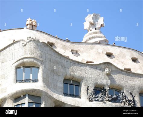 Casa Mila La Pedrera By Antonio Gaudi Barcelona Catalonia Spain