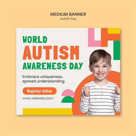 Free Psd Autism Day Template Design