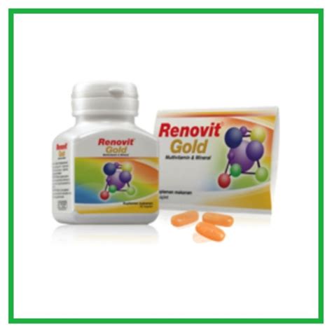 Jual Renovit Gold Multivitamin Dan Mineral Botol Isi Kaplet Shopee