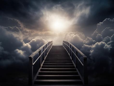 Premium Photo Stairway To Heaven Generative Ai