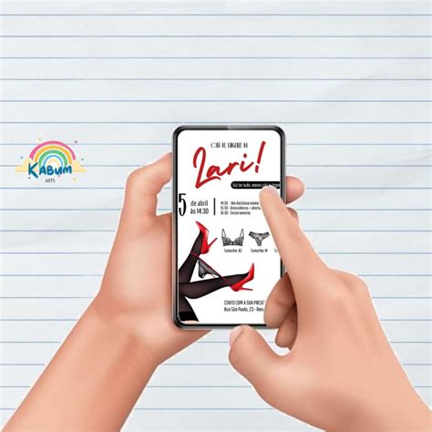 Convite Digital Chá de Lingerie Elo Produtos Especiais
