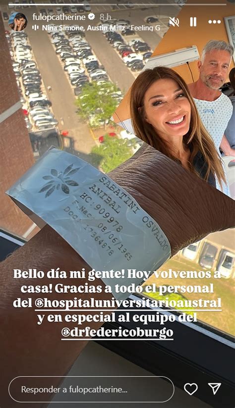 La emotiva foto con la que Catherine Fulop celebró el alta de Ova