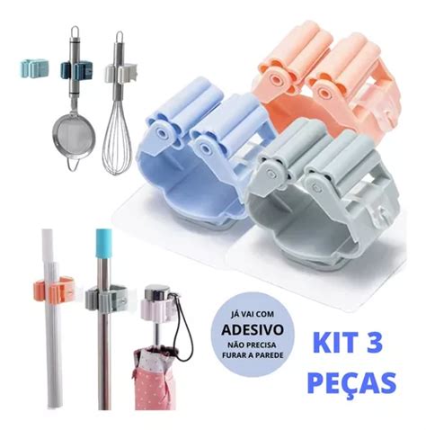 Kit 3 Suporte Cabide De Vassoura Rodo Pa Adesivo 3 Pçs MercadoLivre