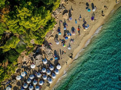 4K Diagonal Drone Shot Of Makris Gialos Beach Kefalonia Cephalonia