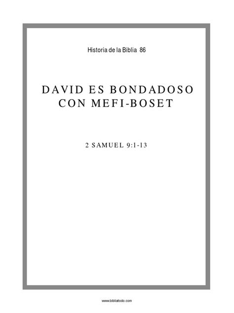 David Y Mefiboset Pdf David Saulo