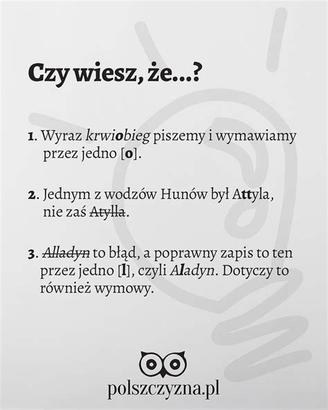 Poprawna Polszczyzna na Instagramie Wiedzieliście o tym