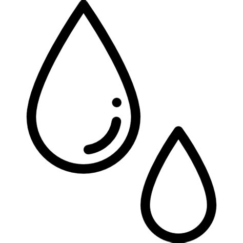 Water Drops Detailed Rounded Lineal Icon