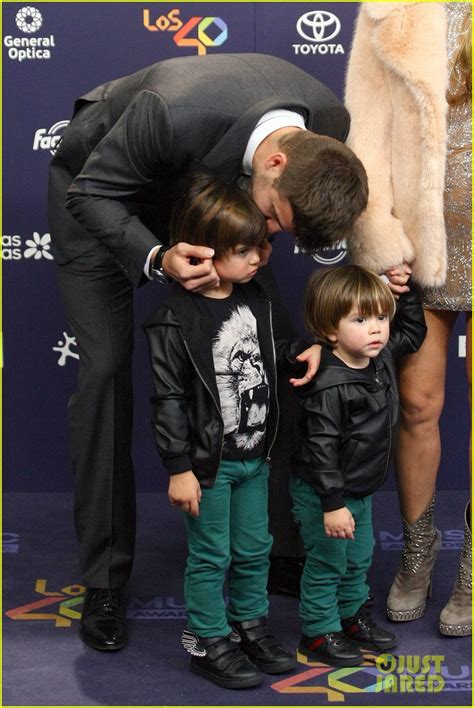Shakira Gets Support From Beau Gerard Pique And Sons At Los40 Music