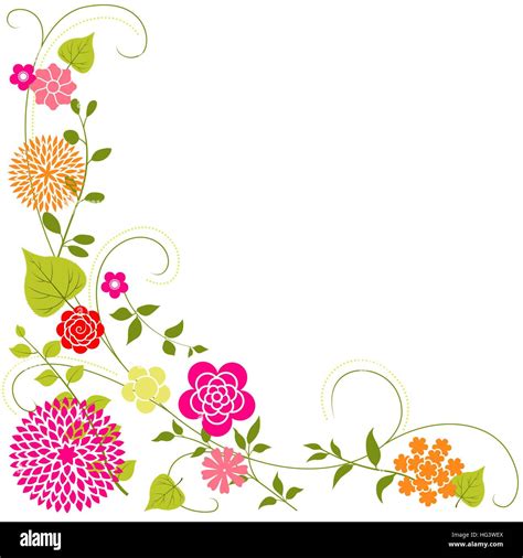 Flower Corner Border Designs