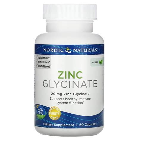 Nordic Naturals Cynk Glicynian Cynku 20 mg 60 kapsułek Sklep EMPIK