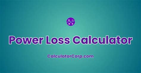 Power Loss Calculator Electrical Power Loss In Wires And Cables