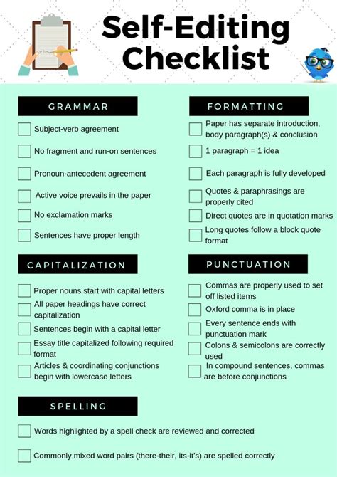 Editing Checklist for Perfect Paper Mechanics