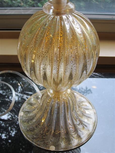 Pair Of Italian Mid Century Modern Style Murano Venetian Glass Table Lamps At 1stdibs