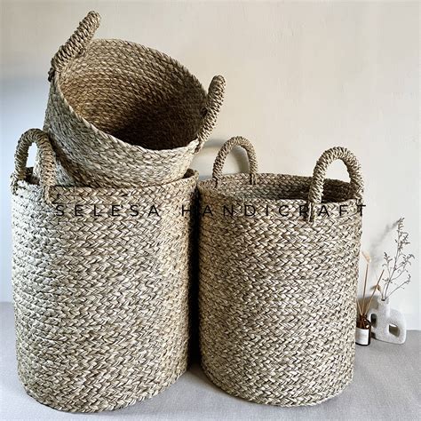 Selesa Natya Seagrass Basket Set Of 3 Inaexport