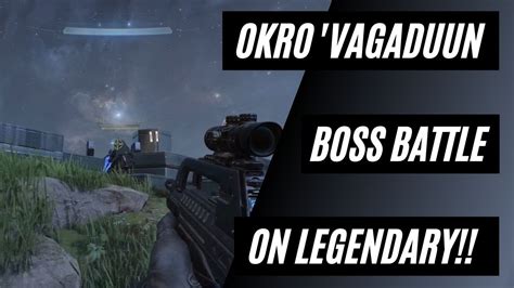 Halo Infinite Okro Vagaduun Boss Battle On Legendary Youtube