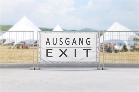 Ausgang Banner bedrucken lassen online günstig kaufen