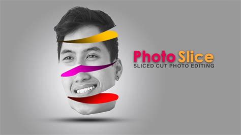 How To Create Face Slice Effect In Photoshop Cc Sliced Effect Cut