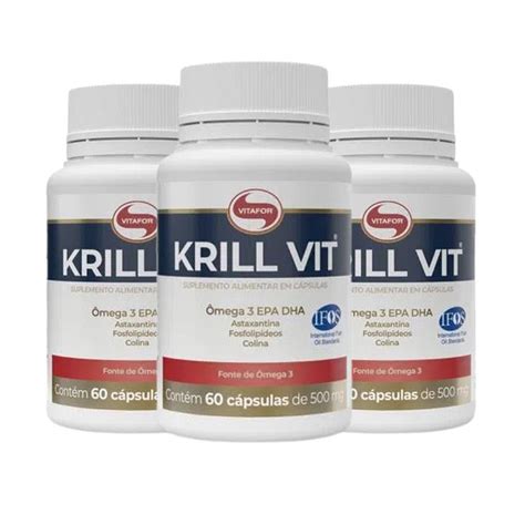 Kit Uni Krill Vit C Ps Vitafor Supremo Suplementos