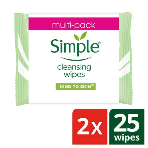 Simple Cleansing Facial Wipes 25 Pc Womens Toiletries Iceland Foods