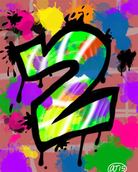 Number 2 Graffiti Paint Splatter Art by AubreyTurtle15 on DeviantArt