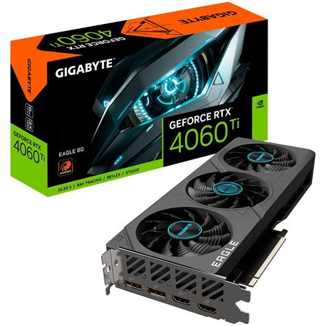 Placa De Vídeo Rtx 4060 Ti Eagle Gigabyte Nvidia Geforce 8 Gb Gddr6 Dlss Ray Tracing Gv