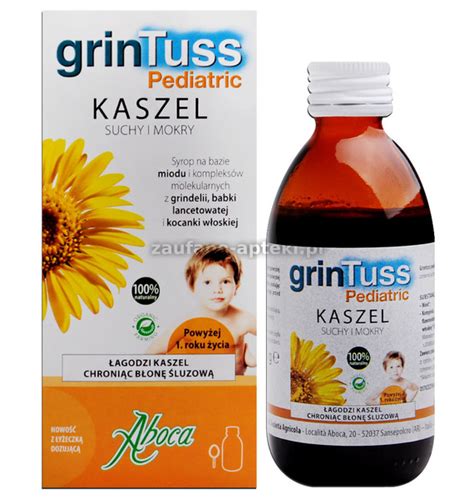 GRINTUSS PEDIATRIC KASZEL SUCHY I MOKRY 210 G Syrop Zaufane Apteki Pl