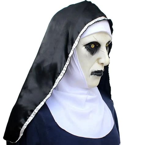 Aliexpress.com : Buy Nun Mask Scared Female Face Wig Celebrations Halloween Theme Party Cosplay ...