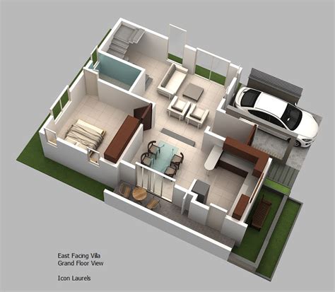 38 4 Bedroom Duplex House Plan 3d