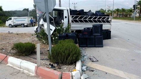 Mut ta Ermenek Kavşağında Trafik Kazası