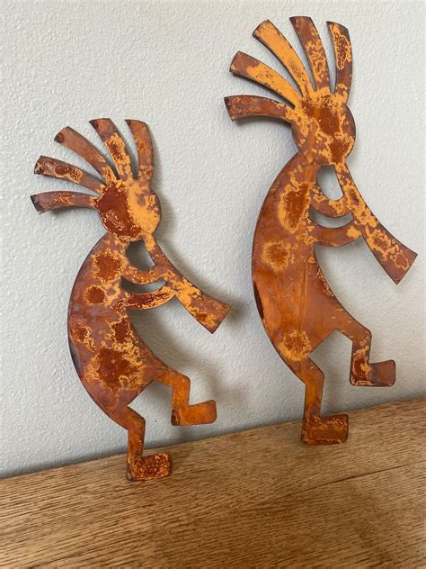 Kokopelli Southwest Metal Wall Art Decor Rusted Raw Indoor Outdoor Etsy