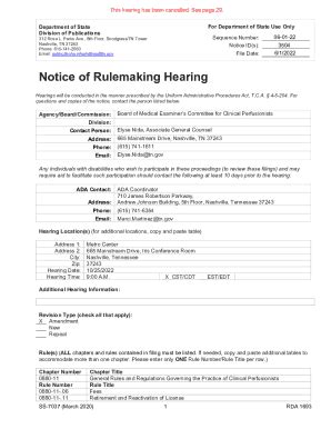 Fillable Online Proposed Rule S Filing Form Fax Email Print Pdffiller