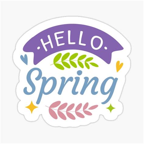 Hello Spring Here We Go Again Sticker For Sale By Pixystickers