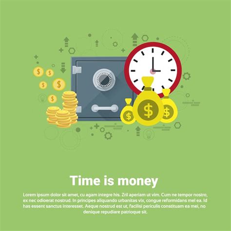 Premium Vector Time Is Money Deadline Business Concept