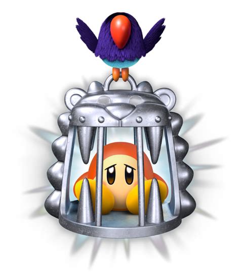 File Katfl Waddle Dee Trapped In Cage Artwork Png Wikirby It S A