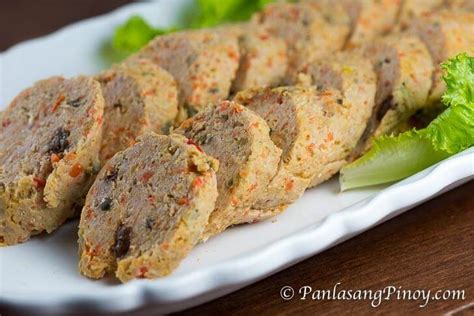 Pork Embutido Steamed Filipino Meatloaf Panlasang Pinoy