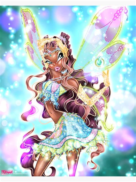 Pegatina Winx Club Layla Enchantix Polvo De Hadas De Dominowinxx