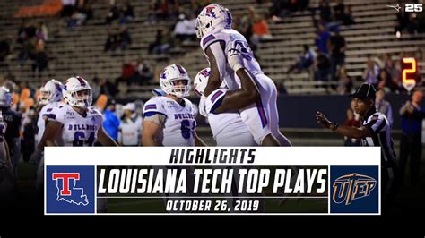 Louisiana Tech Football Top Plays Vs Utep 2019 Stadium Youtube