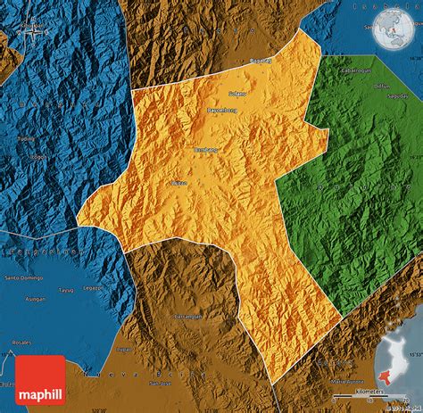 Political Map of Nueva Vizcaya, darken