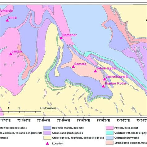 Lithological Map Of The Area Source Geological Survey Of India Gsi