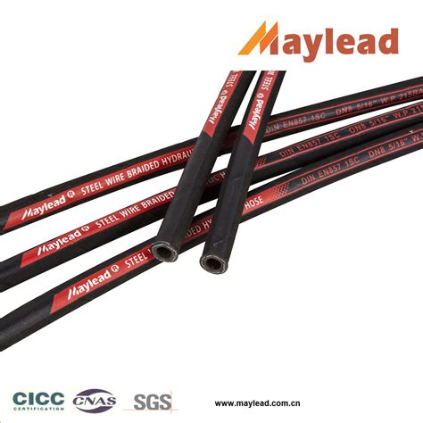 High Pressure Steel Wire Braided Rubber Oil Hose En Sc