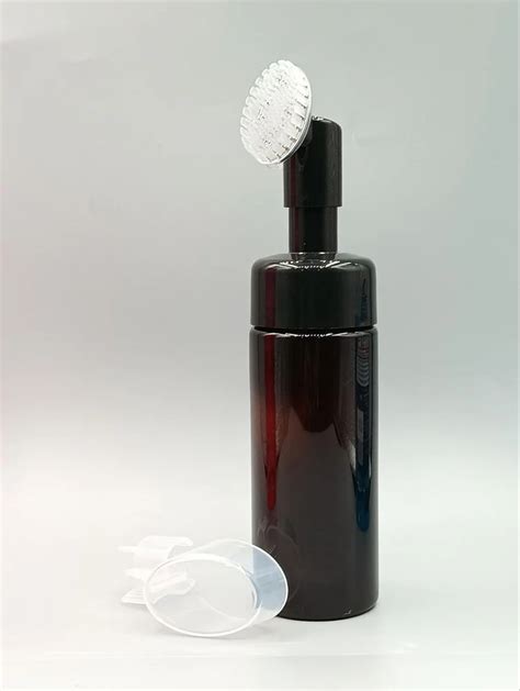 Pet Ml Opaque White Foam Bottle With Opaque White Brush Pump Ml