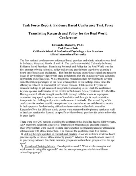 Task Force Report American Psychological Association