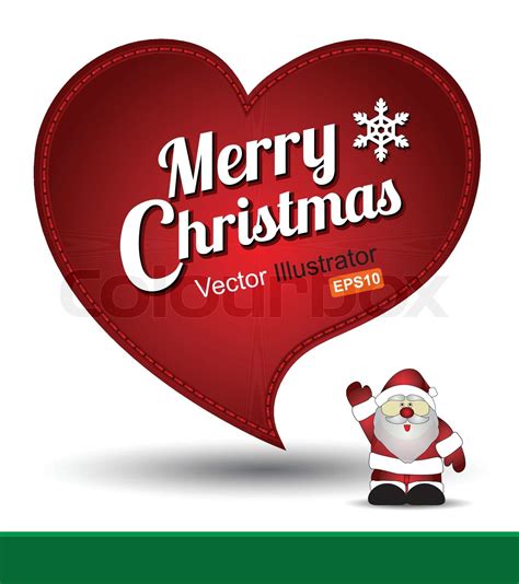 Merry Christmas Heart Stock Vector Colourbox