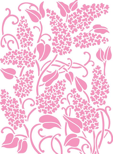 Country Garden Lilac A5 Embossing Stencil