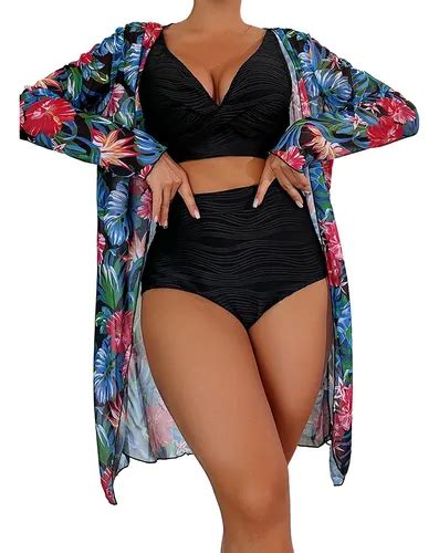 Conjunto De Traje De Baño Bikini Para Mujer De 3 Piezas Meses sin interés